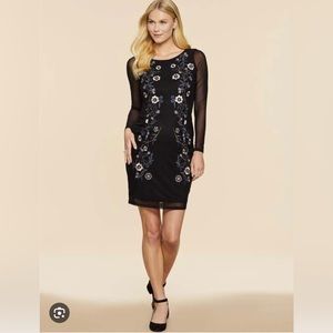 Beautiful Jessica Simpson Maternity Black Floral Dress